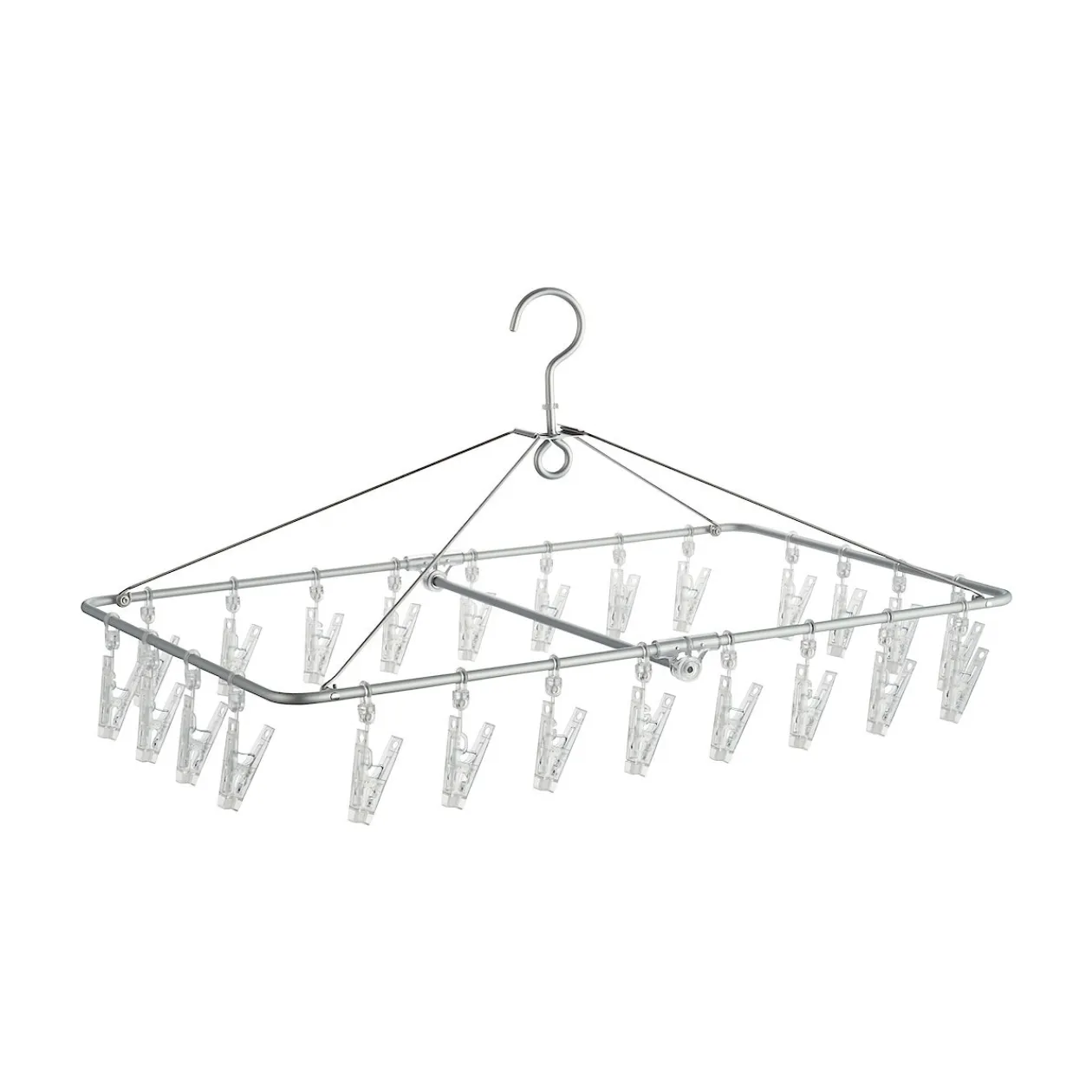 Produits D'Entretien Des Vêtements^Muji Séchoir rectangulaire pliable en aluminium ‐ 26 pinces