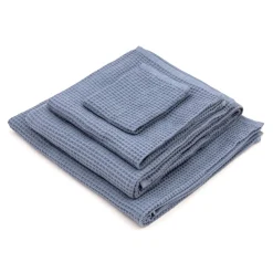 Serviettes De Bain^Muji Serviette gaufrée pour le visage en velours de coton bio