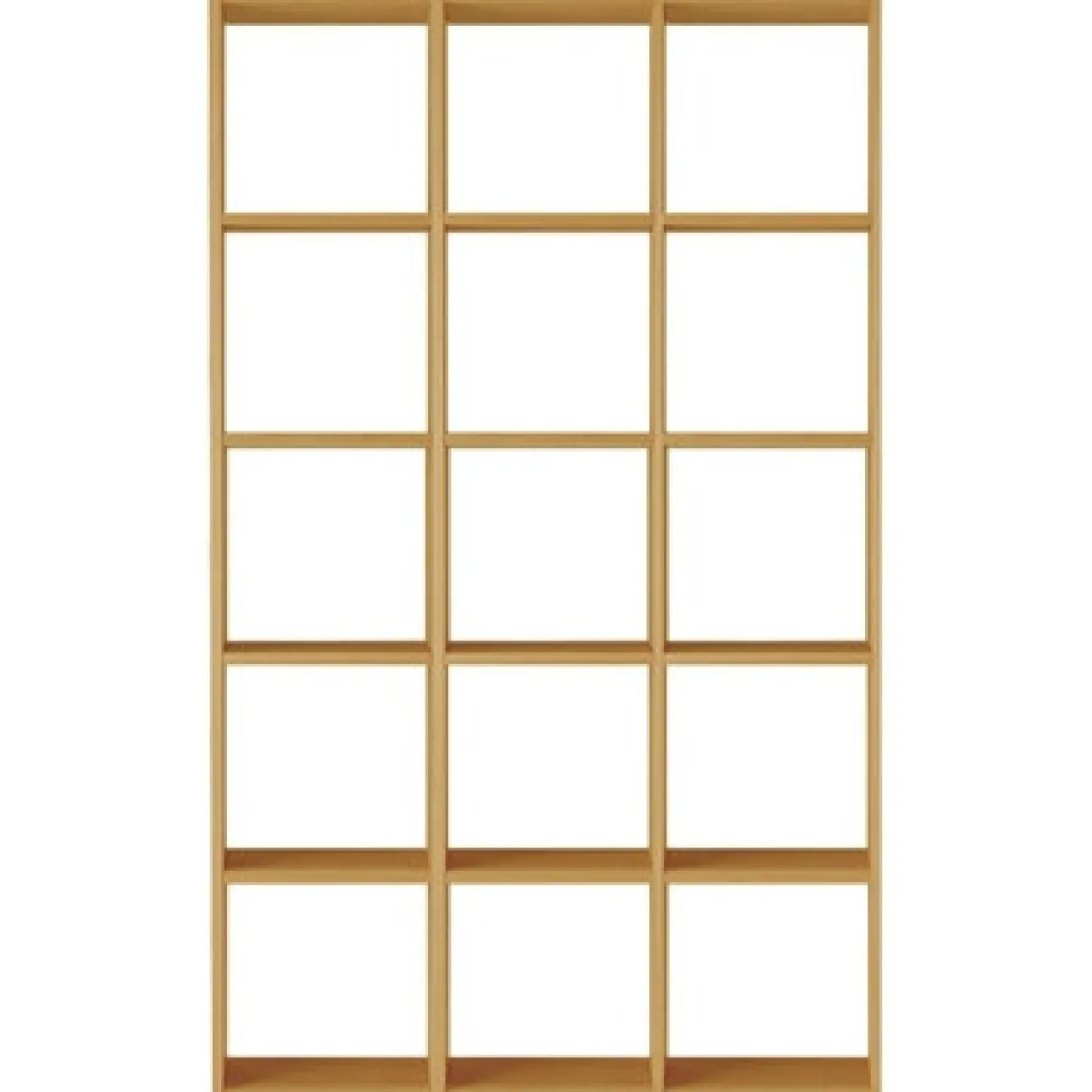 Étagères Modulables En Bois^Muji Set de 3 étagères étroites en chêne ‐ 3x5 niveaux (Dont Eco‐part. 5,30€)
