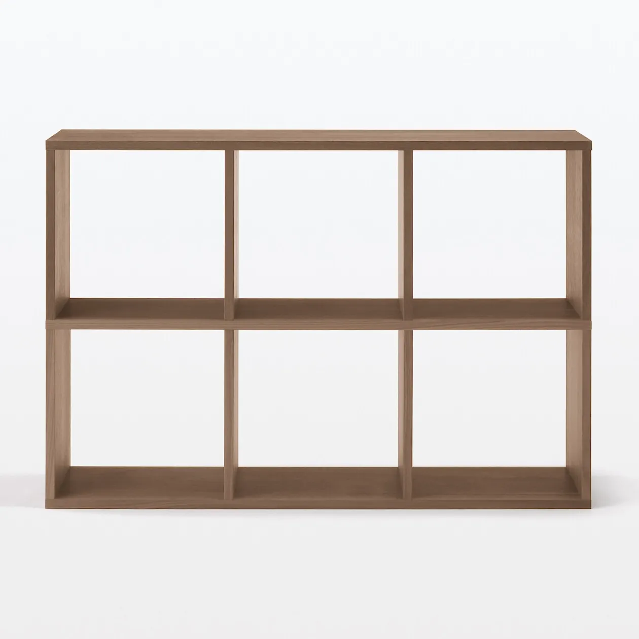 Étagères Modulables En Bois^Muji Set de 2 étagères étroites en noyer  ‐ 2x3 niveaux (Dont Eco‐part. 2,80 €)