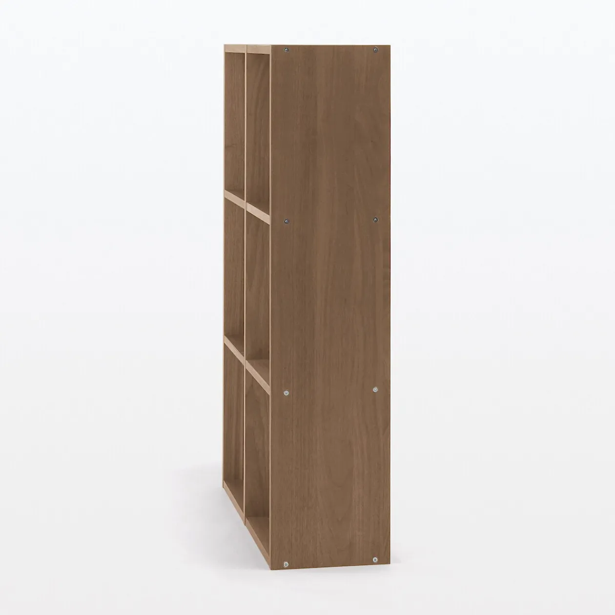Étagères Modulables En Bois^Muji Set de 2 étagères étroites en noyer  ‐ 2x3 niveaux (Dont Eco‐part. 2,80 €)