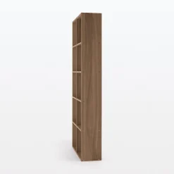 Étagères Modulables En Bois^Muji Set de 2 étagères étroites en noyer ‐ 2x5 niveaux (Dont Eco‐part. 5,30 €)