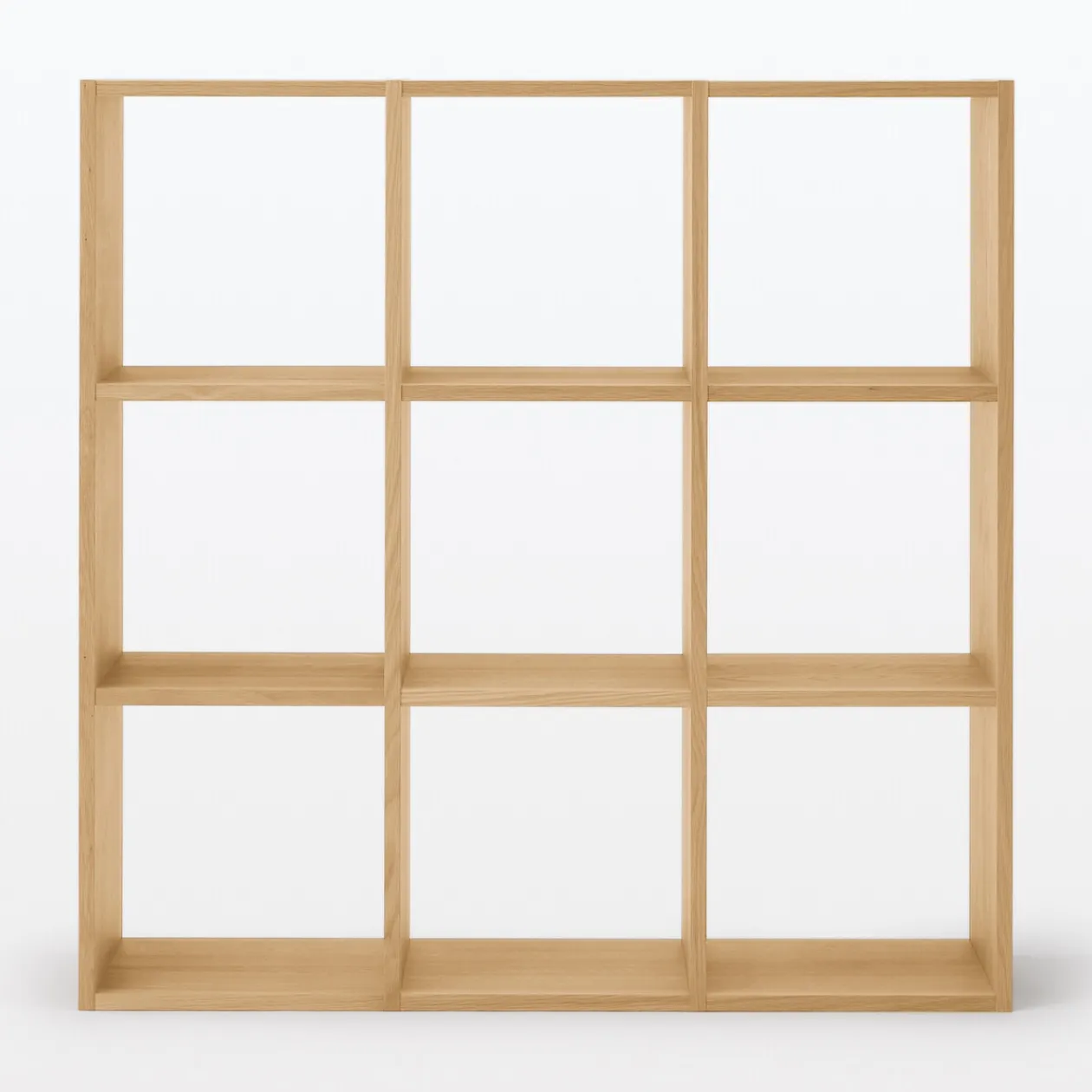 Étagères Modulables En Bois^Muji Set de 3 étagères étroites en chêne ‐ 3x3 niveaux (Dont Eco‐part. 3,90 €)