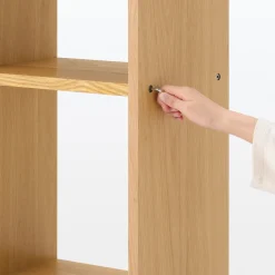 Étagères Modulables En Bois^Muji Set de 3 étagères étroites en chêne ‐ 3x3 niveaux (Dont Eco‐part. 3,90 €)