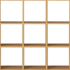 Étagères Modulables En Bois^Muji Set de 3 étagères étroites en chêne ‐ 3x3 niveaux (Dont Eco‐part. 3,90 €)