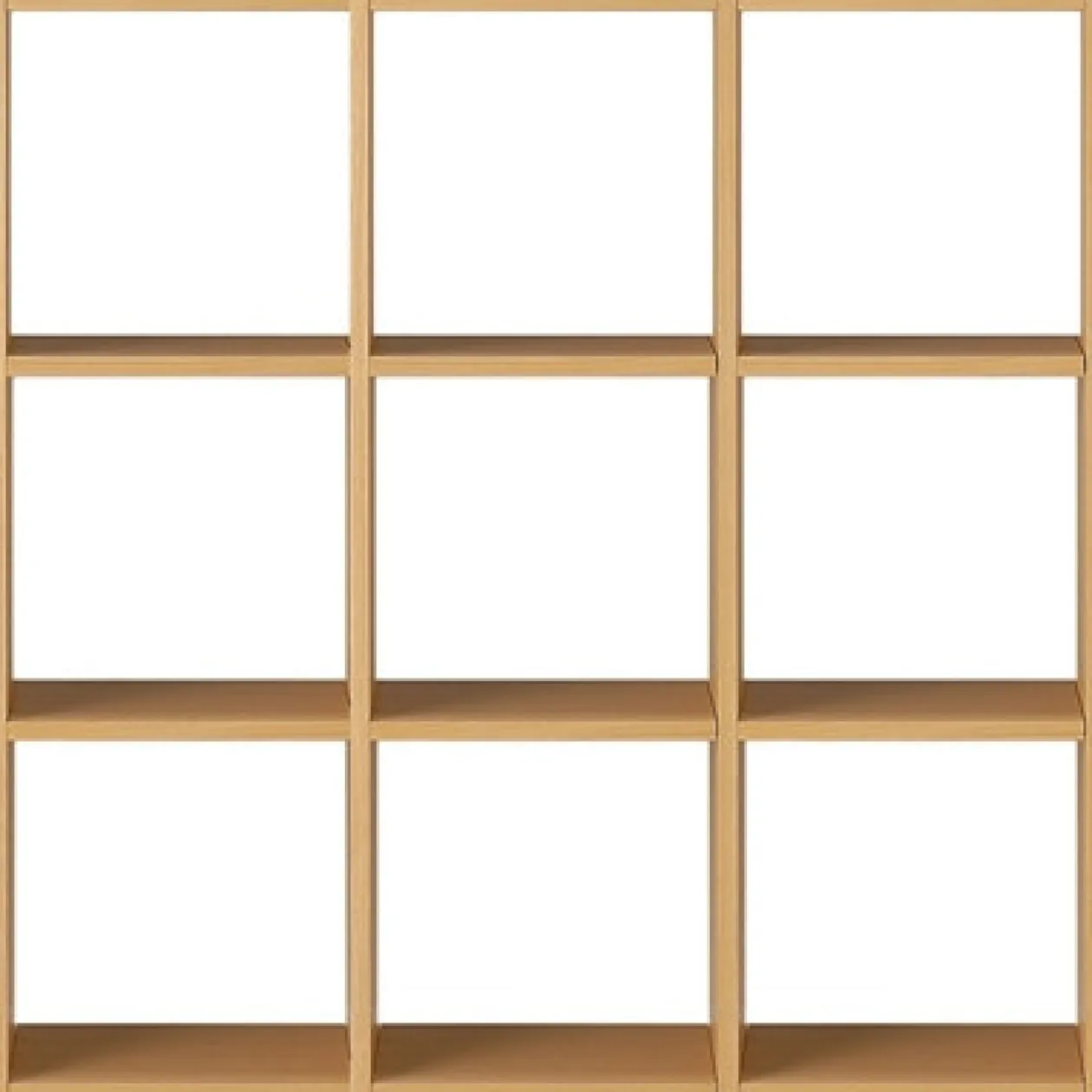 Étagères Modulables En Bois^Muji Set de 3 étagères étroites en chêne ‐ 3x3 niveaux (Dont Eco‐part. 3,90 €)