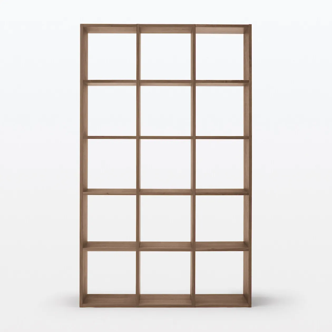 Étagères Modulables En Bois^Muji Set de 3 étagères étroites en noyer ‐3x5 niveaux (Dont Eco‐part. 5,30 €)