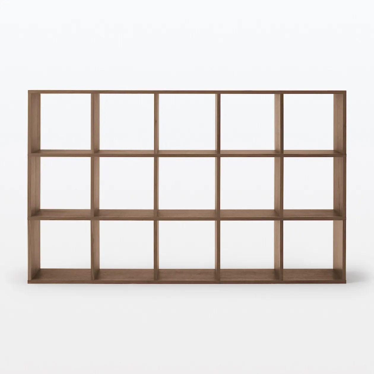Étagères Modulables En Bois^Muji Set de 3 étagères étroites en noyer ‐3x5 niveaux (Dont Eco‐part. 5,30 €)