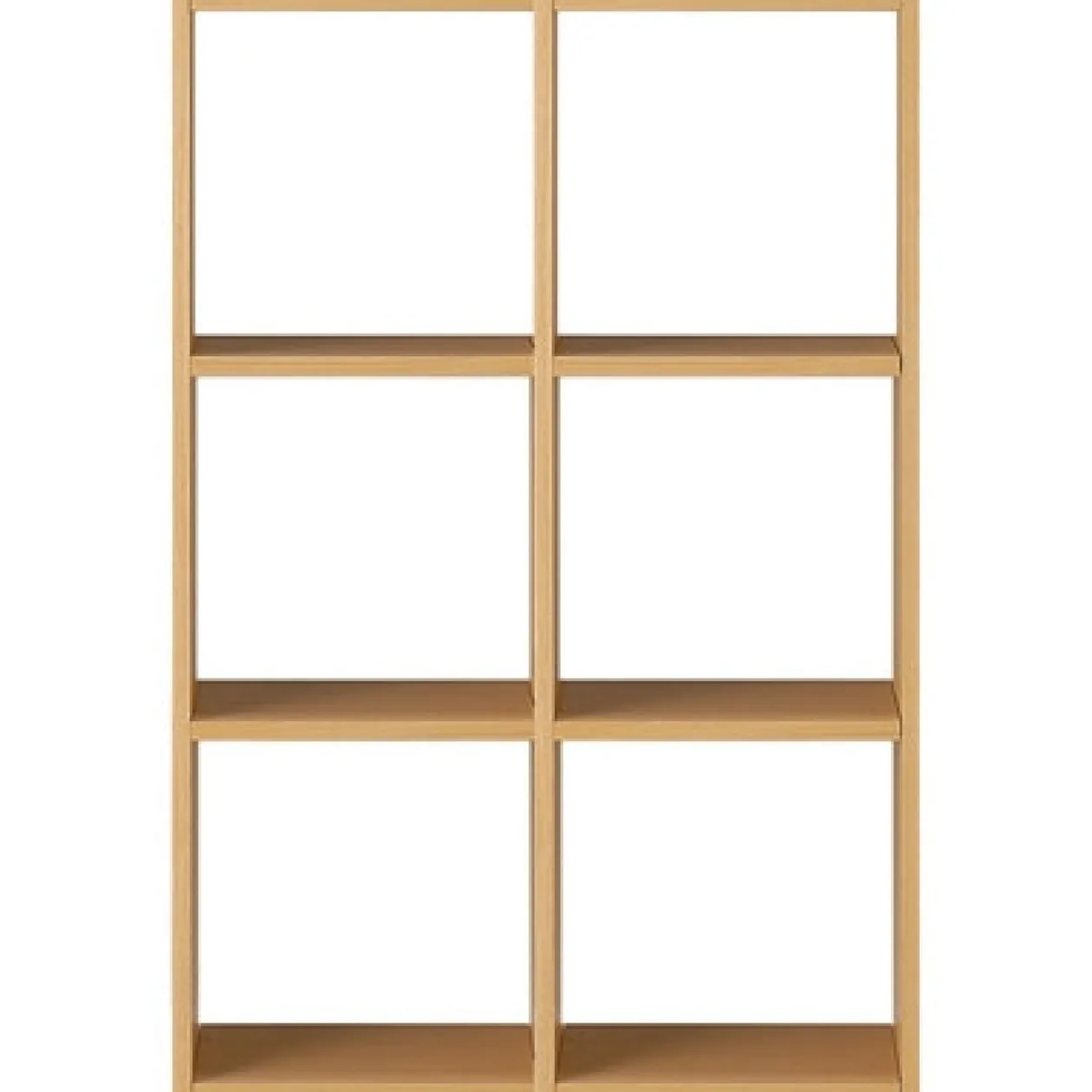 Étagères Modulables En Bois^Muji Set de 2 étagères étroites en chêne ‐ 2x3 niveaux (Dont Eco‐part. 2,80 €)