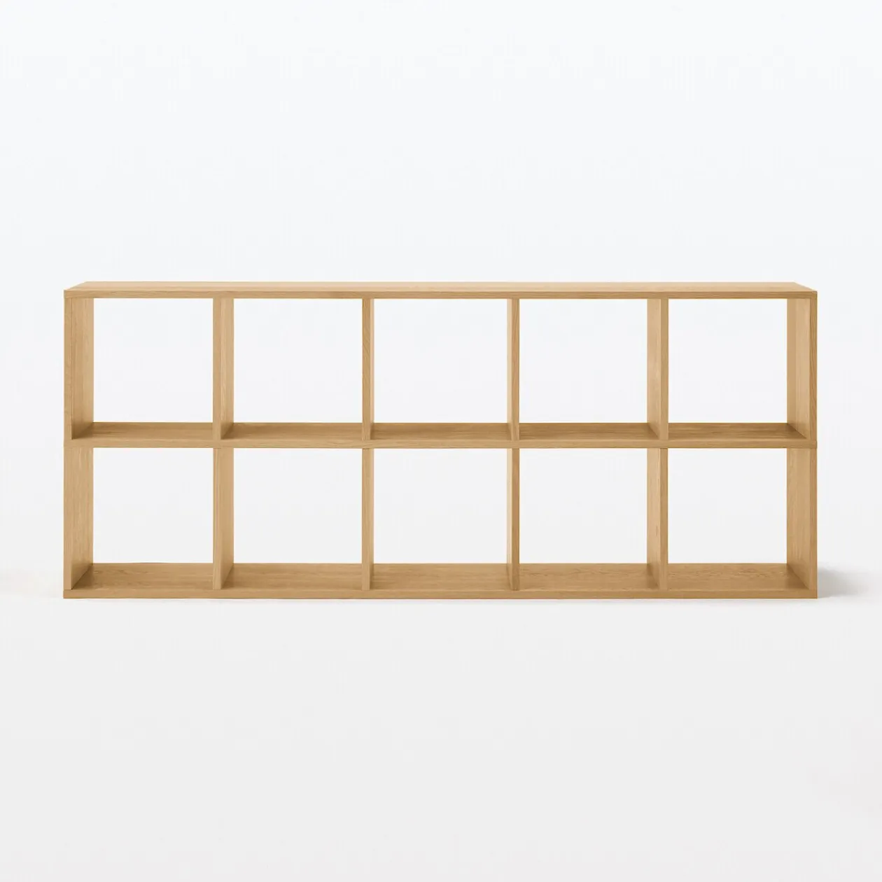 Étagères Modulables En Bois^Muji Set de 2 étagères étroites en chêne ‐ 2x5 niveaux (Dont Eco‐part. 5,30 €)