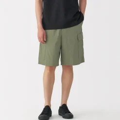 Pantalons Et Shorts^Muji Short cargo en mélange de coton délavé pour homme
