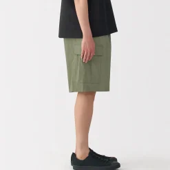 Pantalons Et Shorts^Muji Short cargo en mélange de coton délavé pour homme