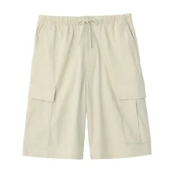 Pantalons Et Shorts^Muji Short cargo en mélange de coton délavé pour homme