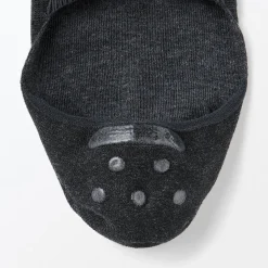 Chaussettes^Muji Socquettes fines invisibles avec grip au talon pour homme