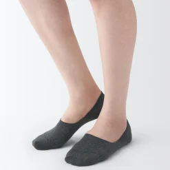 Chaussettes^Muji Socquettes fines invisibles avec grip au talon pour femme