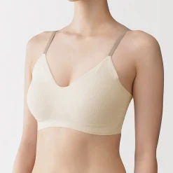 Sous‐Vêtements^Muji Soutien-gorge côtelé Soft Touch confortable pour femme