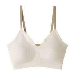 Sous‐Vêtements^Muji Soutien-gorge côtelé Soft Touch confortable pour femme