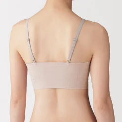 Sous‐Vêtements^Muji Soutien-gorge côtelé Soft Touch confortable pour femme