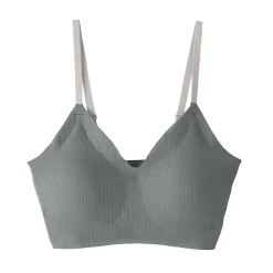 Sous‐Vêtements^Muji Soutien-gorge côtelé Soft Touch confortable pour femme