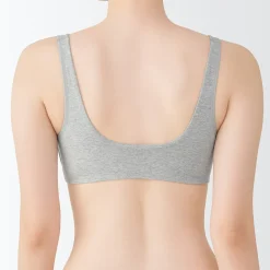 Sous‐Vêtements^Muji Soutien‐gorge plongeant sans armature en mélange de coton pour femme