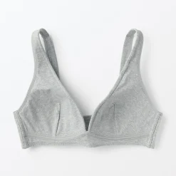 Sous‐Vêtements^Muji Soutien‐gorge plongeant sans armature en mélange de coton pour femme