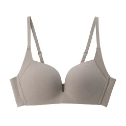 Sous‐Vêtements^Muji Soutien‐gorge sans armature en mélange de coton avec maintien latéral pour femme