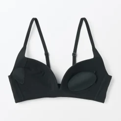 Sous‐Vêtements^Muji Soutien‐gorge sans armature en mélange de coton avec maintien latéral pour femme