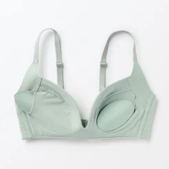 Sous‐Vêtements^Muji Soutien‐gorge sans armature en mélange de coton avec maintien latéral pour femme