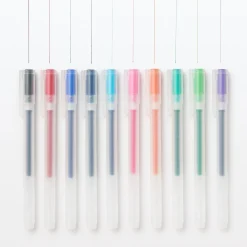Packs De Stylos Et Crayons|Stylos Encre Gel^Muji Stylo à bille à encre gel coloré - 0,38 mm - Lot de 10