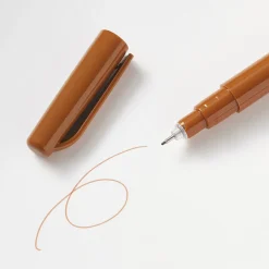 Feutres, Surligneurs Et Outils Correcteurs^Muji Stylo à encre à base d’eau, pointe fine - 0,5 mm, Marron Châtaigne