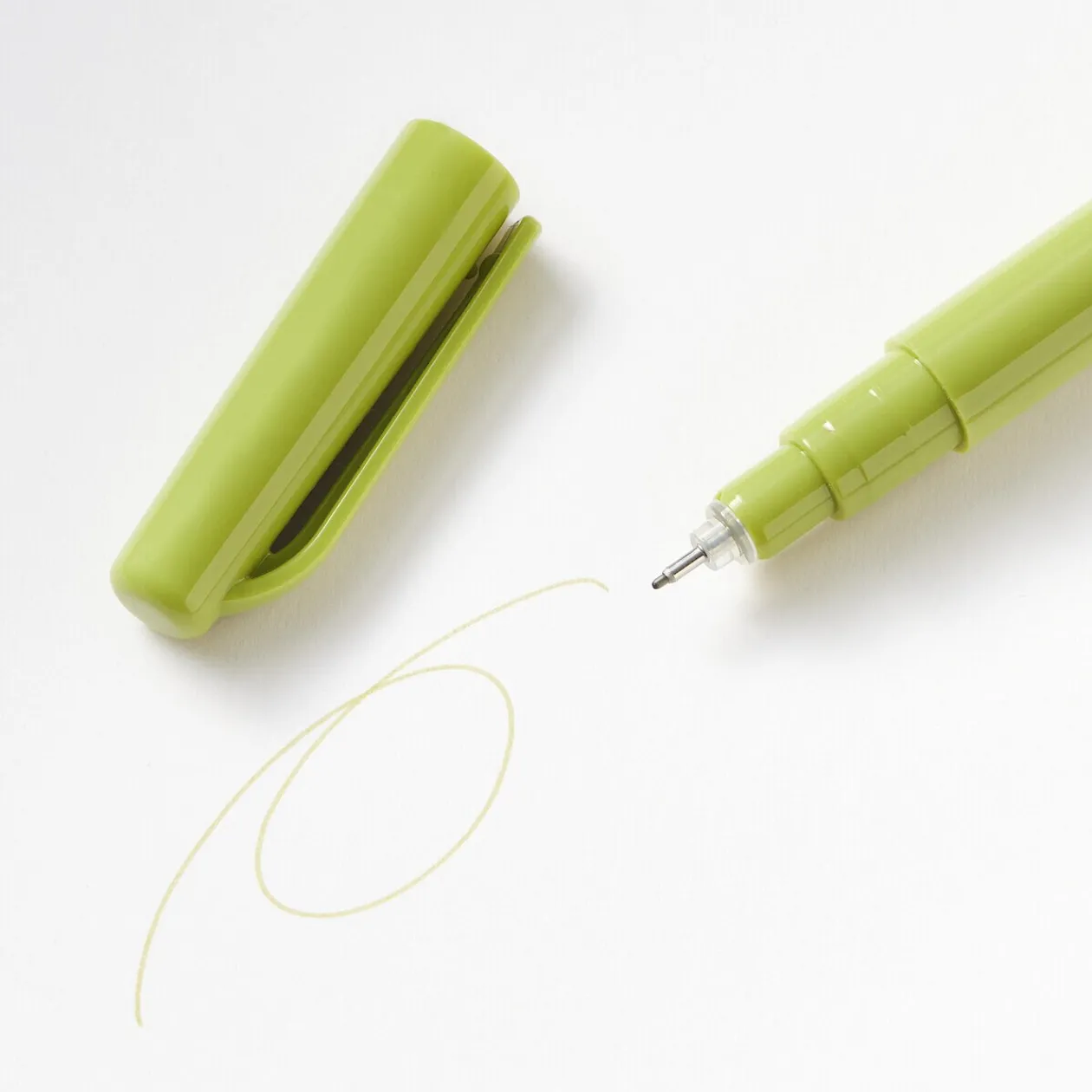Feutres, Surligneurs Et Outils Correcteurs^Muji Stylo à encre à base d’eau, pointe fine - 0,5 mm, Vert Olive