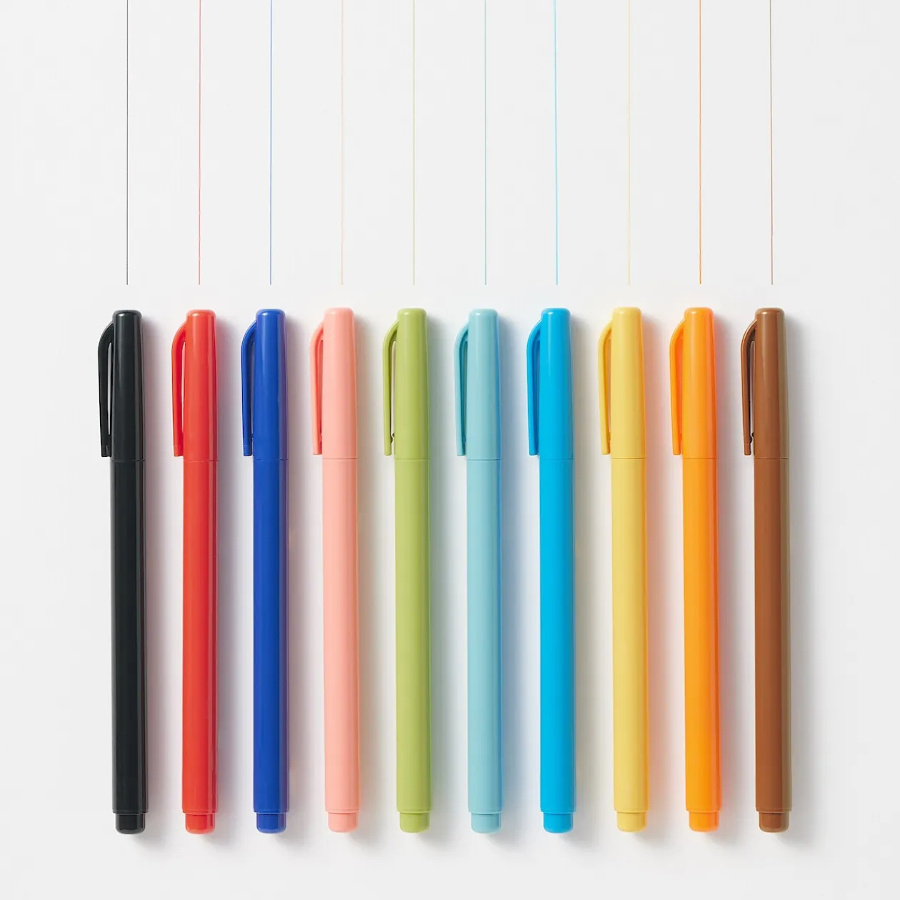 Feutres, Surligneurs Et Outils Correcteurs^Muji Stylo à encre à base d’eau, pointe fine - 0,5 mm, Vert Olive