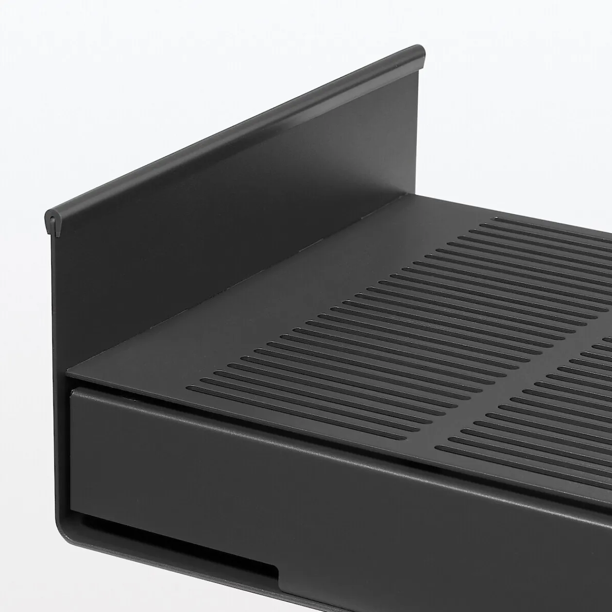 Boîtes Et Rangement De Bureau^Muji Support d'écran en acier avec tiroir ‐ large