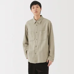 Chemises^Muji Surchemise en flanelle brossée homme