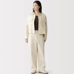 Vestes Et Manteaux|Chemises^Muji Sur-chemise légère en sergé de kapok mélangé pour femme