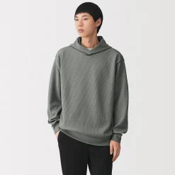 Pulls Et Cardigans|Hoodies Et Sweatshirts^Muji Sweat-shirt à capuche gaufré Quick Dry pour homme