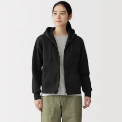 Pulls Et Cardigans|Hoodies Et Sweatshirts^Muji Sweat-shirt à capuche zippé en coton mélangé pour femme