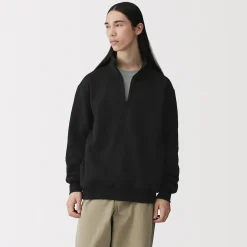 Pulls Et Cardigans|Hoodies Et Sweatshirts^Muji Sweatshirt à demi‐zip en coton mélangé pour homme