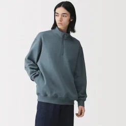 Pulls Et Cardigans|Hoodies Et Sweatshirts^Muji Sweatshirt à demi‐zip en coton mélangé pour homme