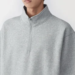 Pulls Et Cardigans|Hoodies Et Sweatshirts^Muji Sweatshirt à demi‐zip en coton mélangé pour homme