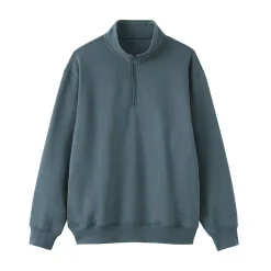 Pulls Et Cardigans|Hoodies Et Sweatshirts^Muji Sweatshirt à demi‐zip en coton mélangé pour homme