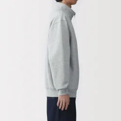 Pulls Et Cardigans|Hoodies Et Sweatshirts^Muji Sweatshirt à demi‐zip en coton mélangé pour homme