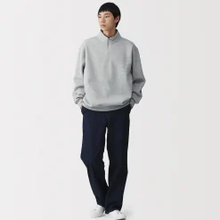 Pulls Et Cardigans|Hoodies Et Sweatshirts^Muji Sweatshirt à demi‐zip en coton mélangé pour homme