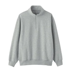 Pulls Et Cardigans|Hoodies Et Sweatshirts^Muji Sweatshirt à demi‐zip en coton mélangé pour homme