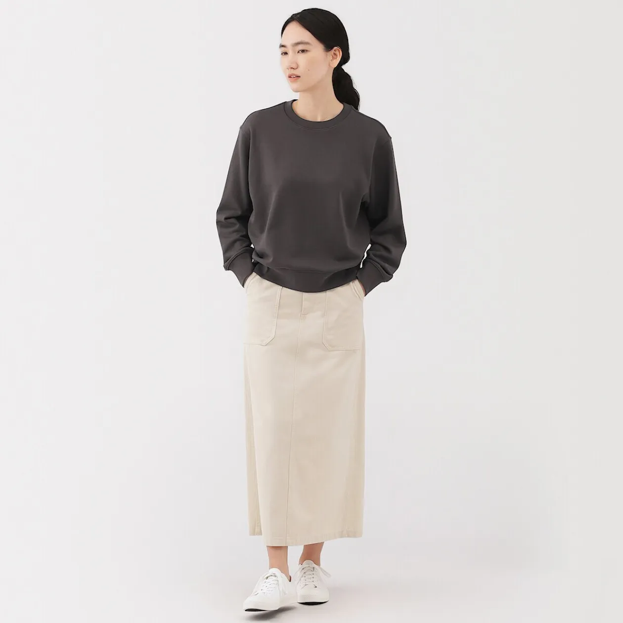 Pulls Et Cardigans|Hoodies Et Sweatshirts^Muji Sweat‐shirt en mélange de coton pour femme