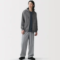 Pulls Et Cardigans|Hoodies Et Sweatshirts^Muji Sweatshirt zippé en coton mélangé à capuche homme