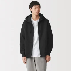 Pulls Et Cardigans|Hoodies Et Sweatshirts^Muji Sweatshirt zippé en coton mélangé à capuche homme