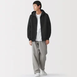 Pulls Et Cardigans|Hoodies Et Sweatshirts^Muji Sweatshirt zippé en coton mélangé à capuche homme