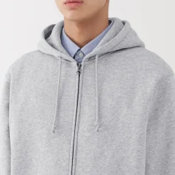 Pulls Et Cardigans|Hoodies Et Sweatshirts^Muji Sweatshirt zippé en coton mélangé à capuche homme