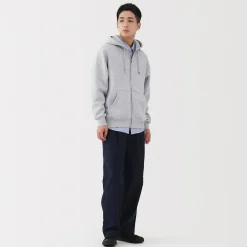 Pulls Et Cardigans|Hoodies Et Sweatshirts^Muji Sweatshirt zippé en coton mélangé à capuche homme